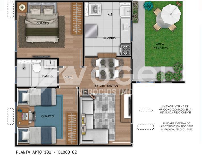 Apartamento à venda com 2 quartos, 45m² - Foto 9