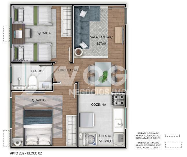 Apartamento à venda com 1 quarto, 48m² - Foto 7