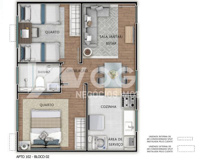 Apartamento à venda com 1 quarto, 48m² - Foto 8