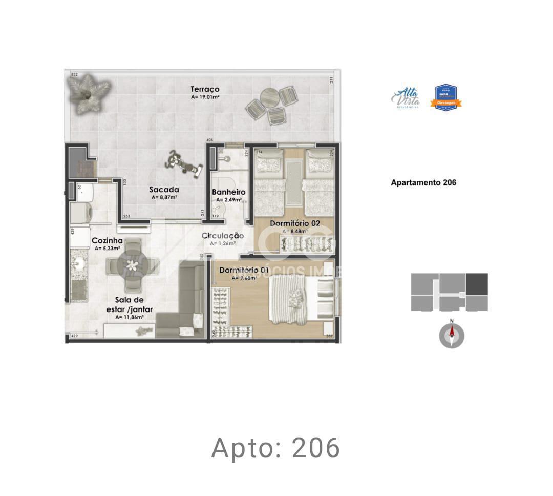 Apartamento à venda com 2 quartos, 72m² - Foto 9