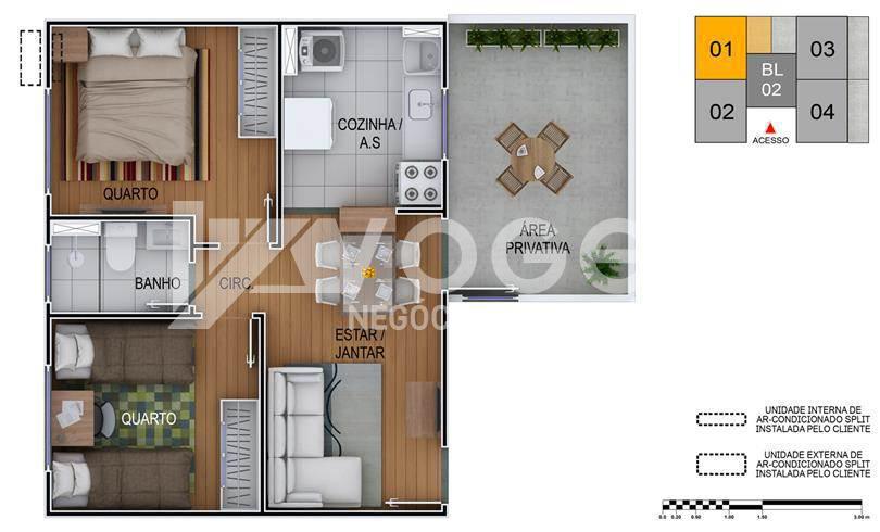 Apartamento à venda com 2 quartos, 40m² - Foto 13