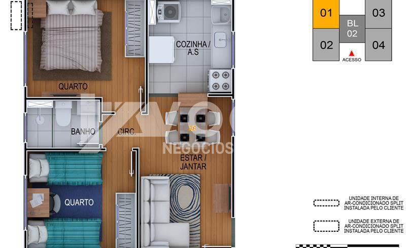 Apartamento à venda com 2 quartos, 40m² - Foto 15