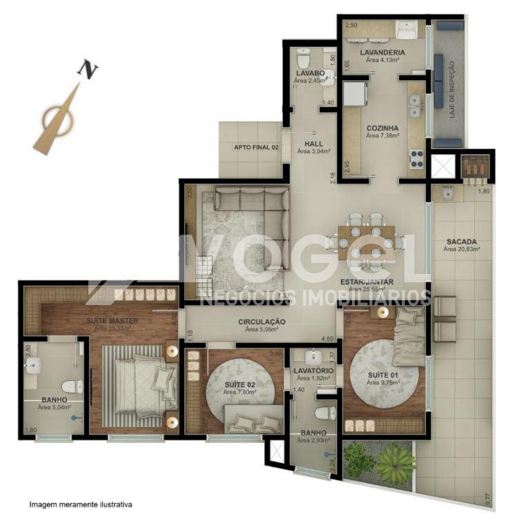 Apartamento à venda com 3 quartos, 185m² - Foto 7