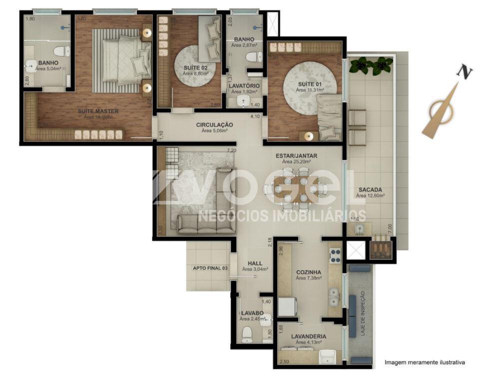 Apartamento à venda com 3 quartos, 185m² - Foto 13