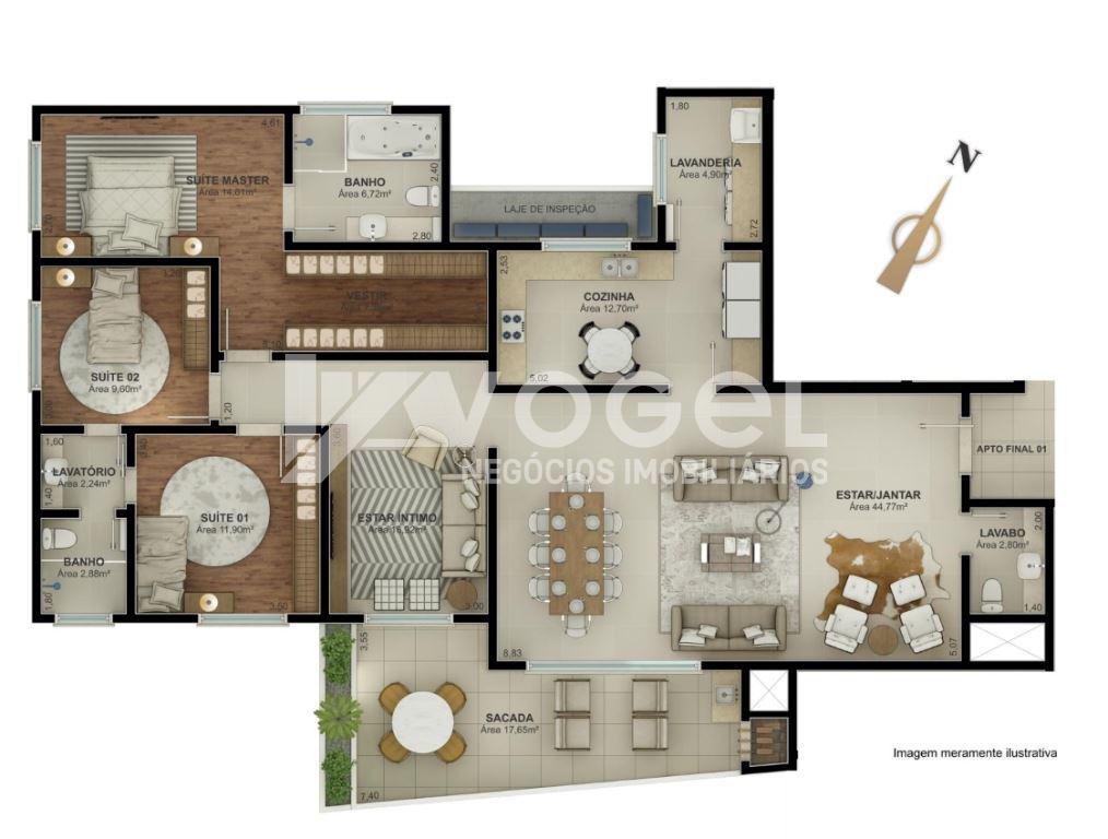 Apartamento à venda com 3 quartos, 166m² - Foto 6