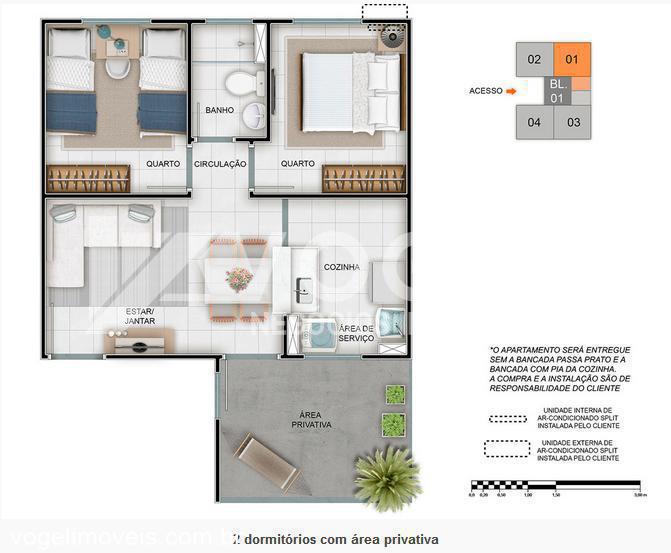 Apartamento à venda com 2 quartos, 40m² - Foto 10