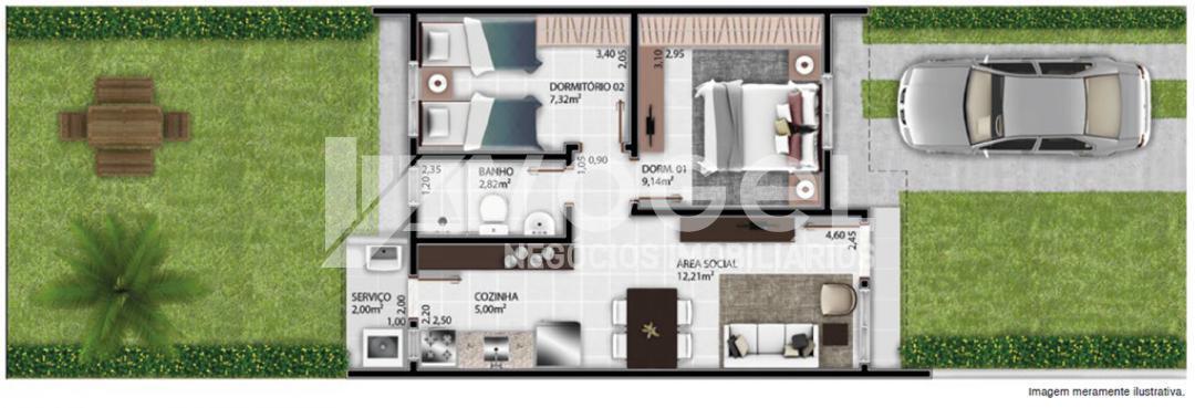 Casa de Condomínio à venda com 2 quartos, 48m² - Foto 3